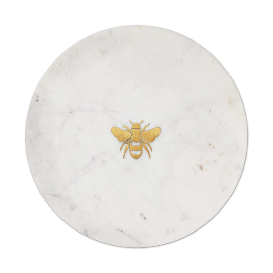 Bee Inlay Marble Serving Board