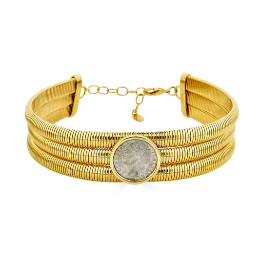 Chloe Stack Choker - Gold