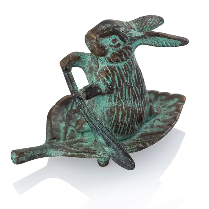 Rowing Rabbit On Leaf
