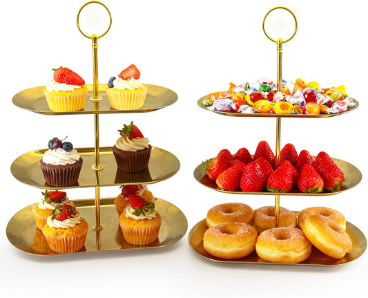 3 tier stainless steel cupcake stand  (1 pc.)