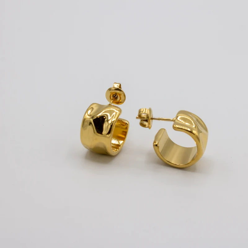 Chunky Hammered Hoops