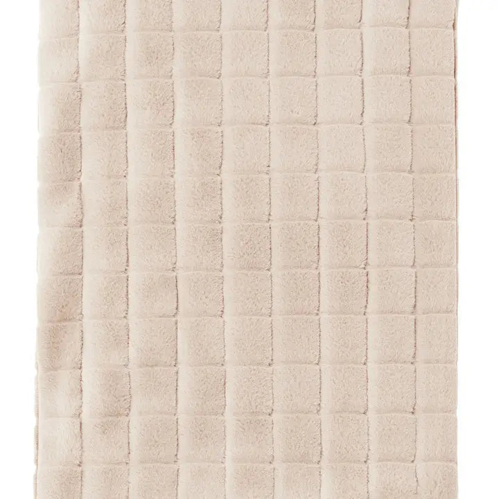 Throw Faux Rabbit Fur - Beige 50X60