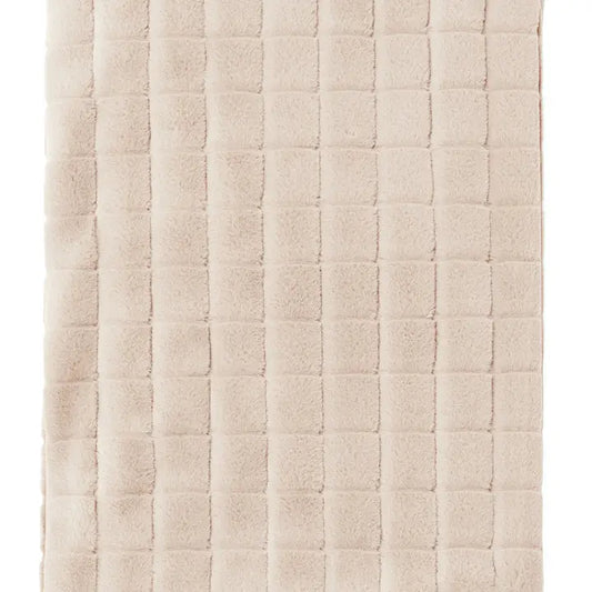 Throw Faux Rabbit Fur - Beige 50X60