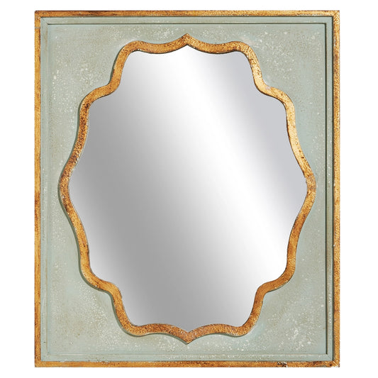 23.5" Blue Abstract Inlay Mirror