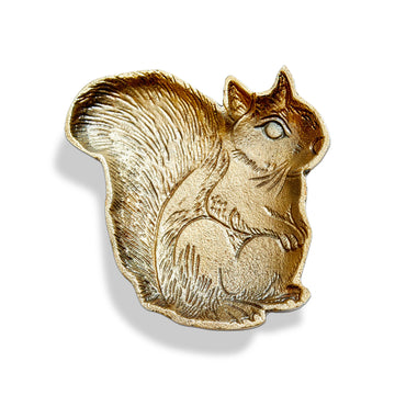 Squirrel Cast Aluminum Trinket Dish