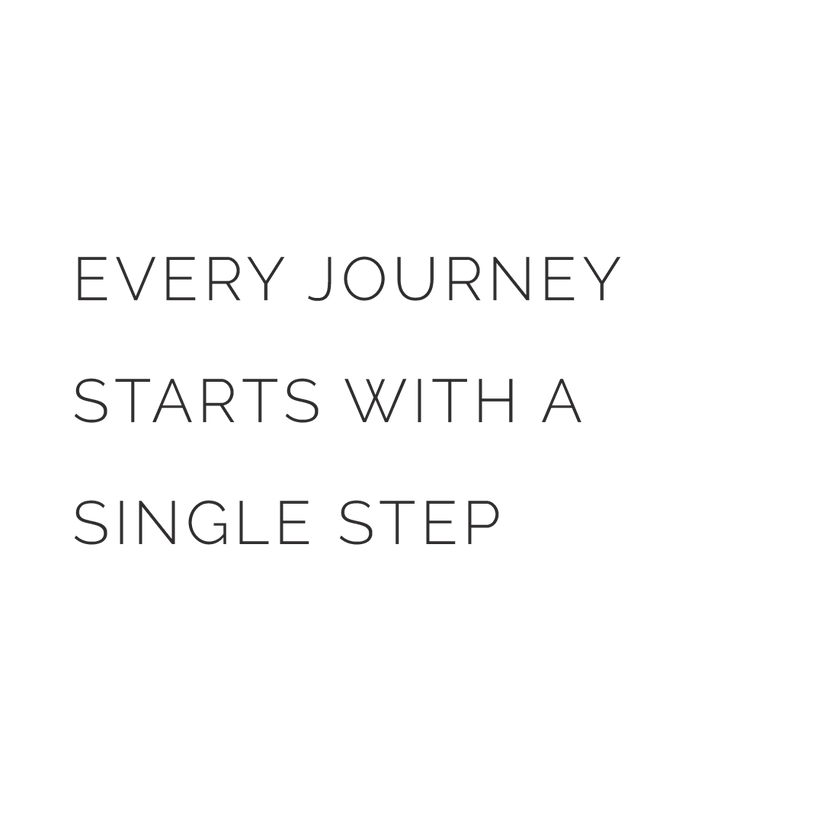Every Journey Starts With A Single Step Quote Coaster