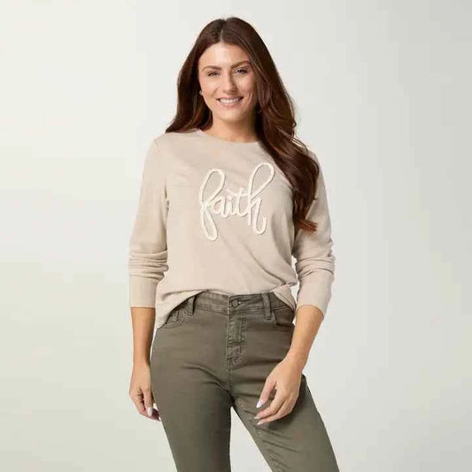 Faith Long Sleeve Crew Neck Top