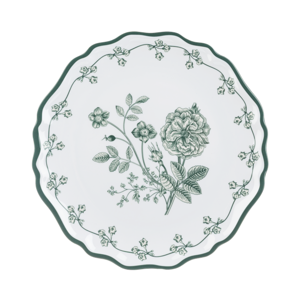 Green Botanical Salad Plate