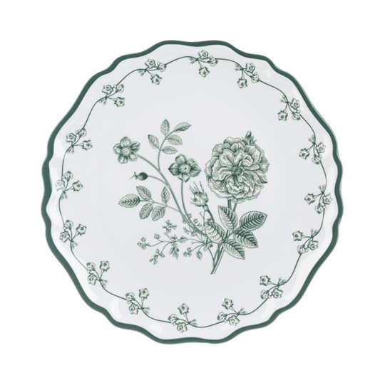 Green Botanical Salad Plate