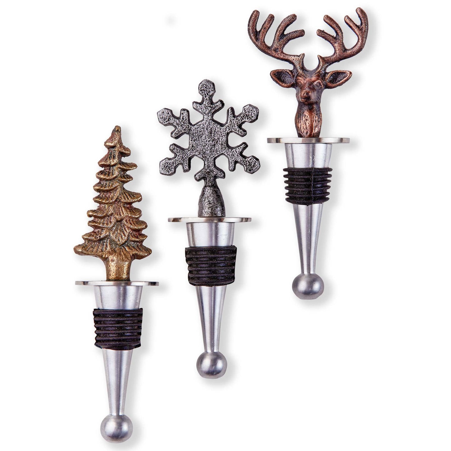 Holiday Bottle Stopper Assorted -Sold Separately