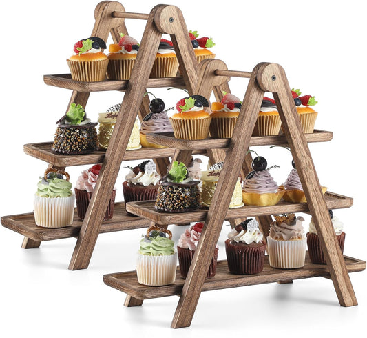 3 tired wooden serving stand