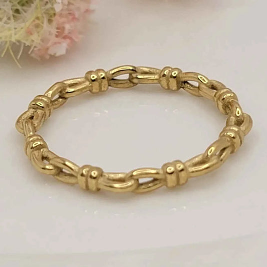 Link Chain Band Stainless Steel Ring