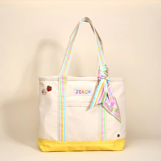 The Darling Canvas Tote Bag - School's In