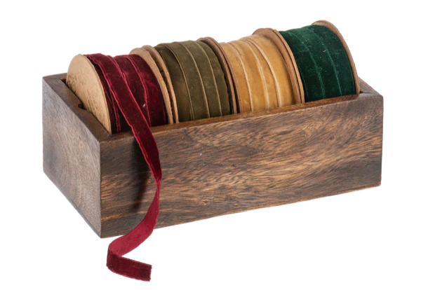 Noel Ribbon on Spool-Velvet
