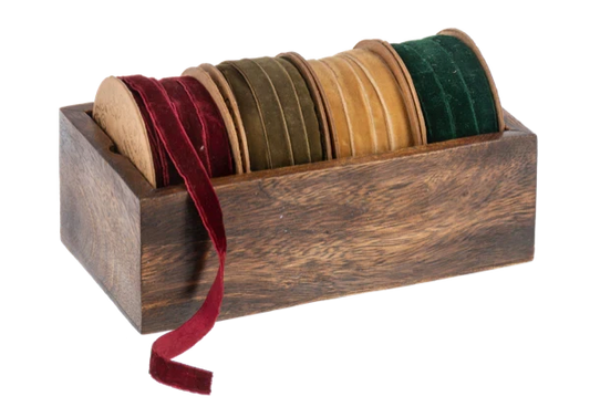 Noel Ribbon on Spool-Velvet