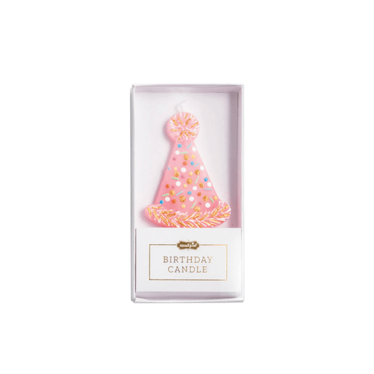 Pink Birthday Hat candle
