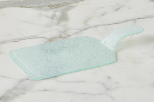 mini glass rectangle cheese tray