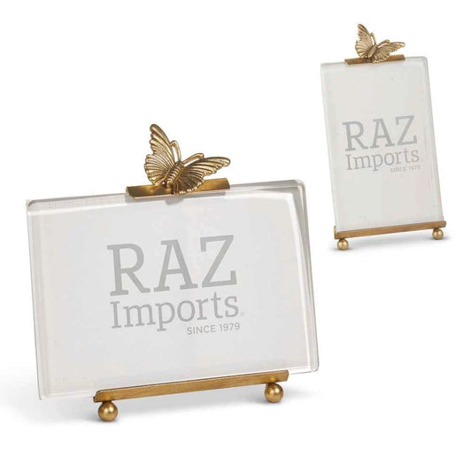 6" Gold Butterfly Picture Easel