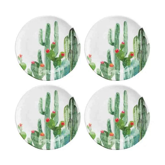 4-Piece Desert Cactus 6" Melamine Plate