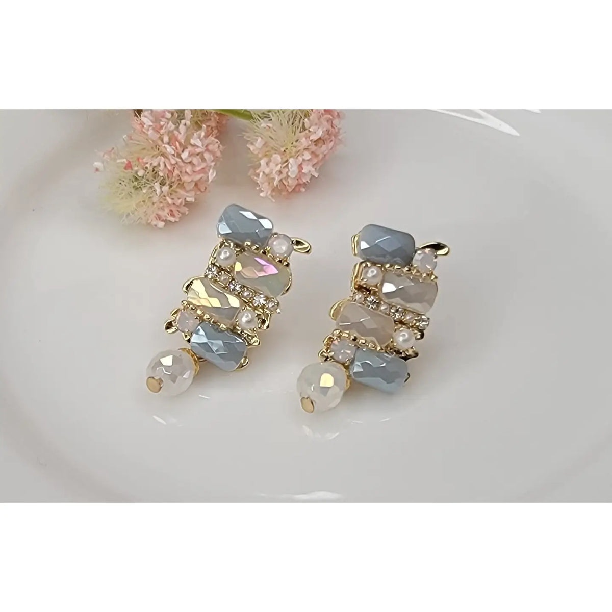 Handmade Multi Stone Dangle Earrings