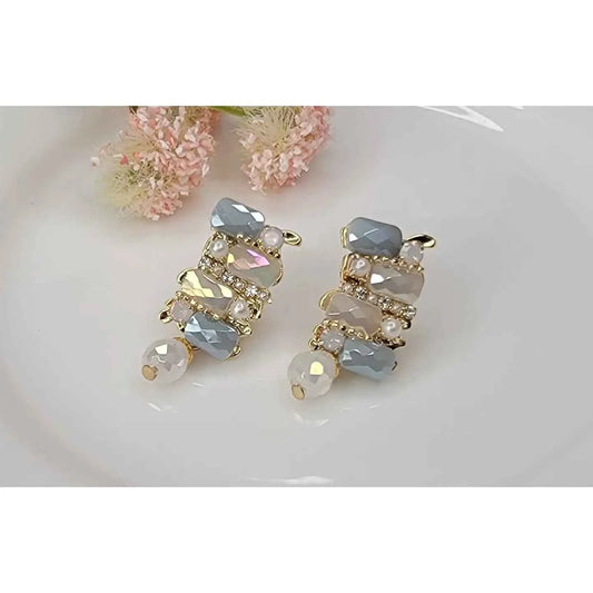 Handmade Multi Stone Dangle Earrings