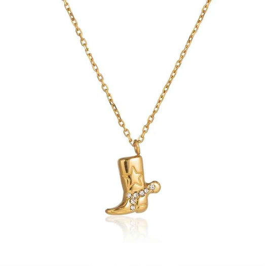 Stunning Cowgirl Boot Necklace