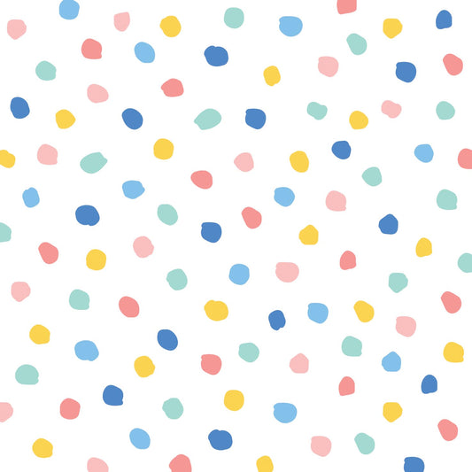 Happy Stripes and Dots Beverage Napkin