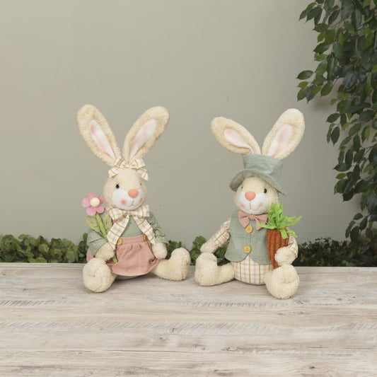 5"H Fabric Easter Bunny Ornament, ( Assorted, sold separately)