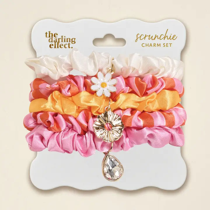 Scrunchie Charm Set–Sicily Stripes Pink