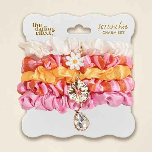 Scrunchie Charm Set–Sicily Stripes Pink