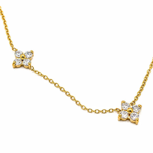 Cz Flower Necklace Sale price