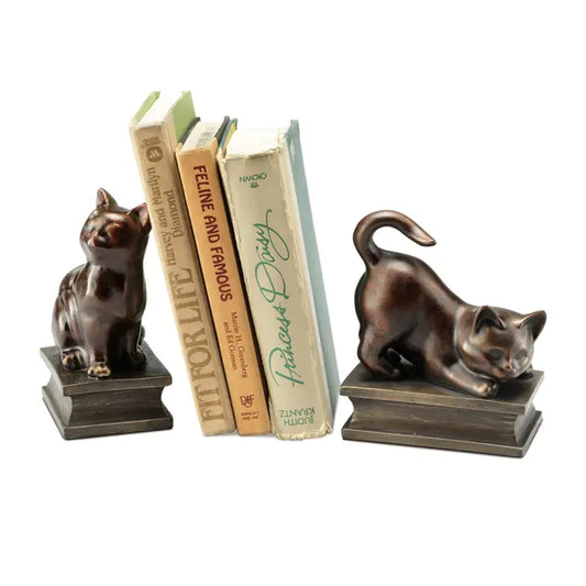Playing Cat Bookends (2pc)