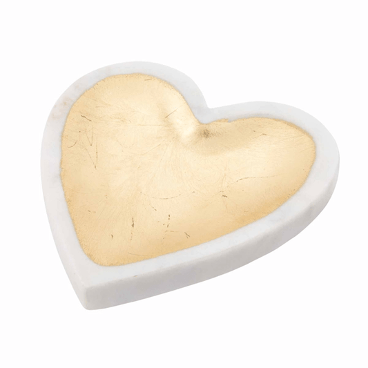 White Heart Marble Trinket Dish