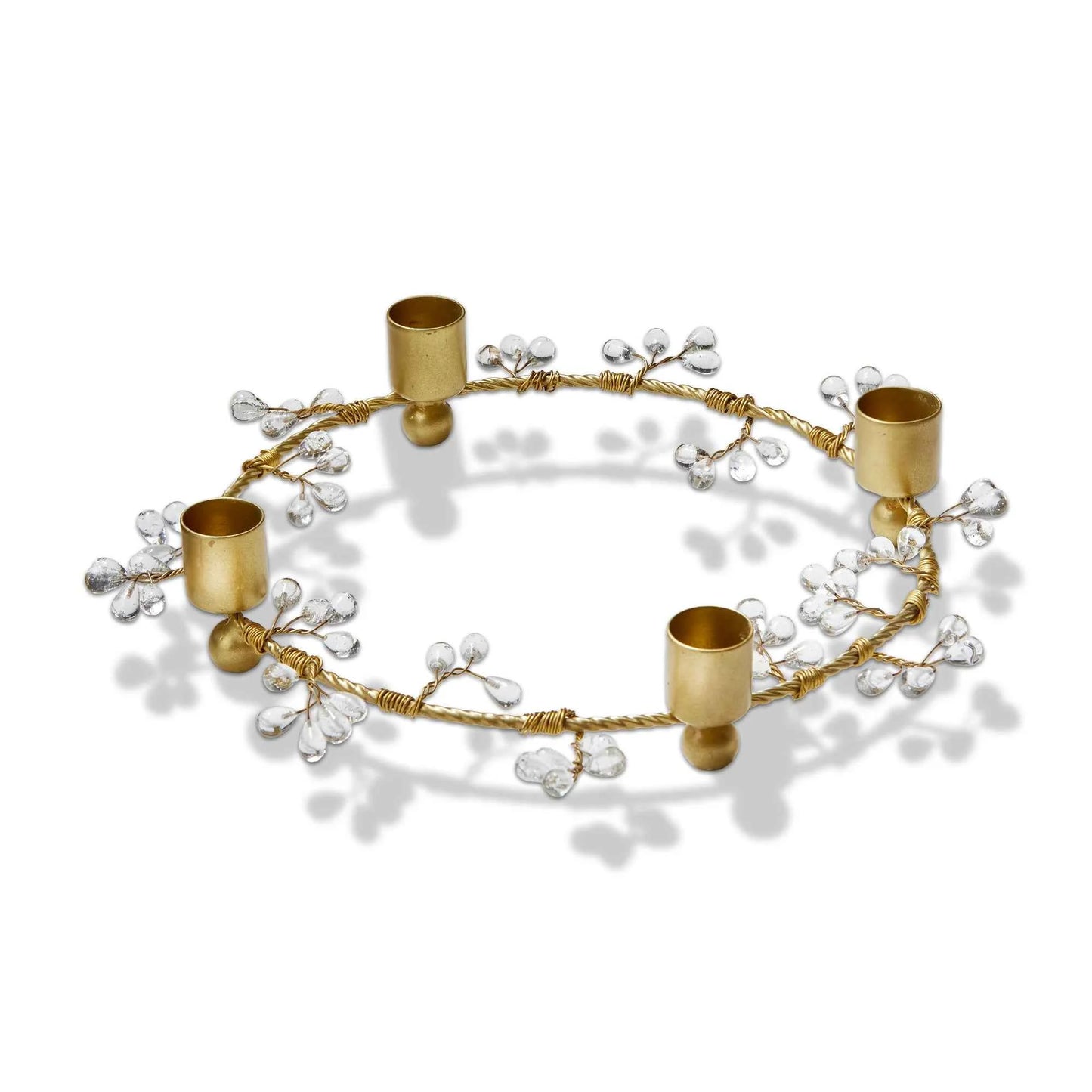 Glass Beaded Candle Wreath