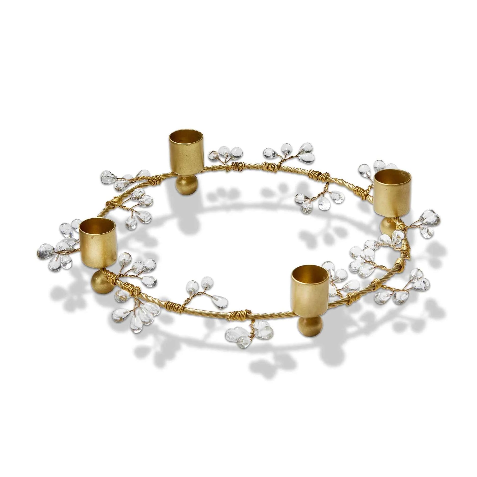 Glass Beaded Candle Wreath