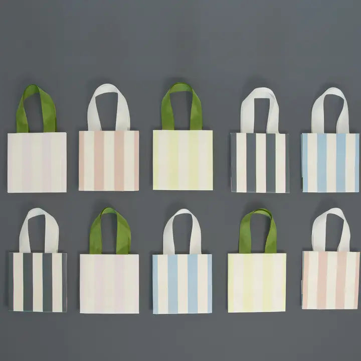 Striped, 10 Piece Gift Bag SET