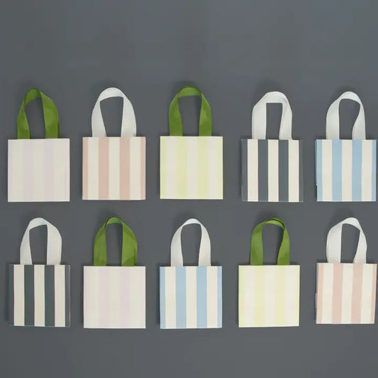 Striped, 10 Piece Gift Bag SET