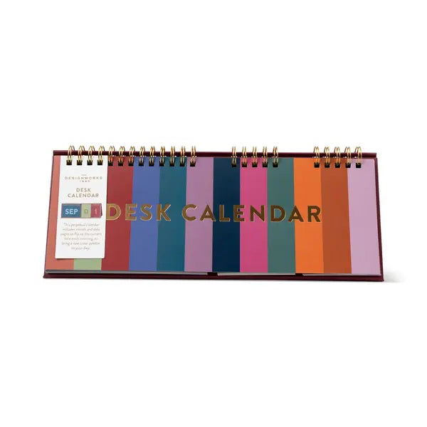 Perpetual Desk Calendar- Color block