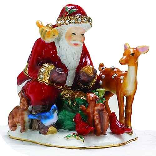 Santa w/ Animals Trinket Box