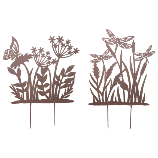 Laser Cut Dragonfly & Butterfly Yard Stake