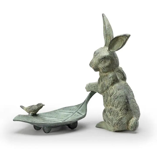Rabbit and Leaf Bird Feeder