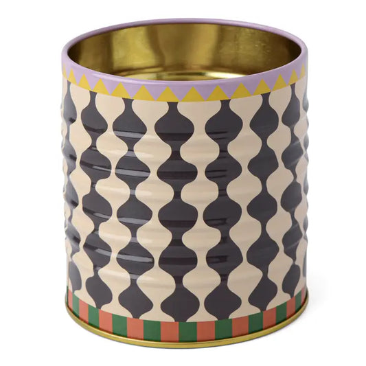 A Dopo Black & White Wavy Storage Tin