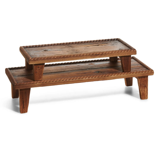 20.5" Rope Style Wood Risers (2pc)