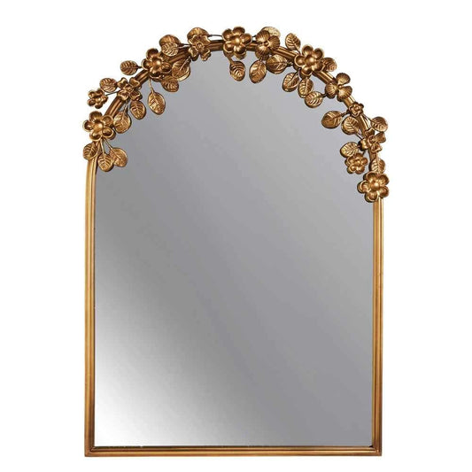 28.5" Floral Trim Arch Mirror