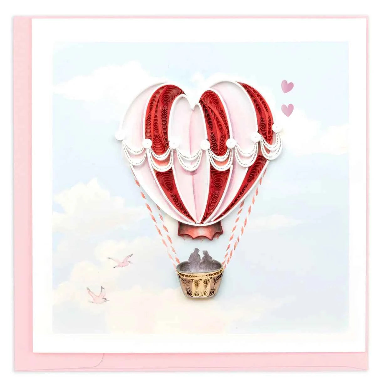 Quilled Heart Air Balloon Greeting Card