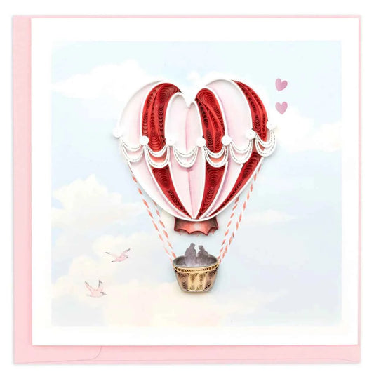 Quilled Heart Air Balloon Greeting Card