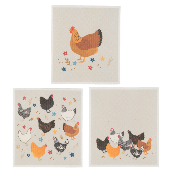 Chicken Reusable Dish Cloth - Sold Separately