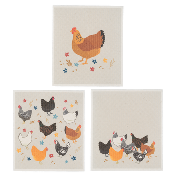 Chicken Reusable Dish Cloth - Sold Separately