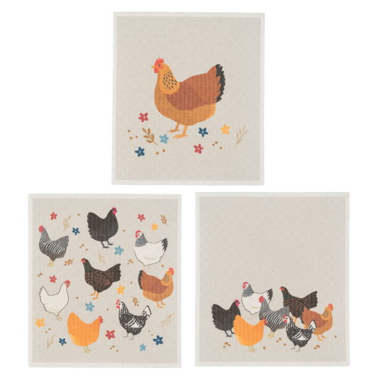 Chicken Reusable Dish Cloth - Sold Separately