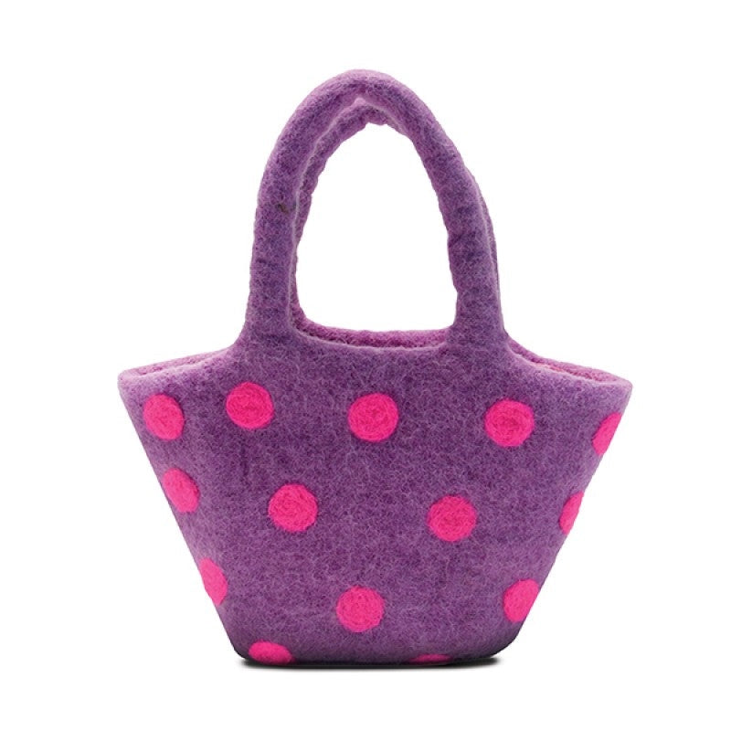 Felted Polka Dot Handbag